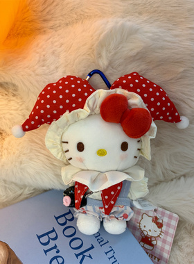 可爱小丑正版hellokitty毛绒公仔玩偶包包挂饰钥匙扣娃娃