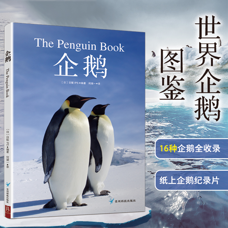 治愈系科普图鉴：企鹅 一本极简企鹅百科 汇集世界上的16种企鹅 高清鉴赏图片 书中缘出品
