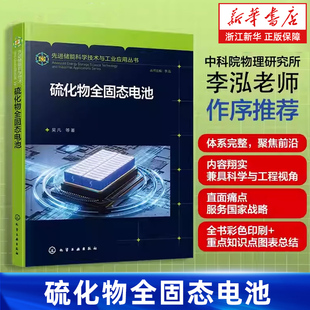 【新华书店旗舰店】硫化物全固态电池/先进储能科学技术与工业应用丛书 硫化物电解质材料特性 制备工艺及电池设计原理 正版书籍