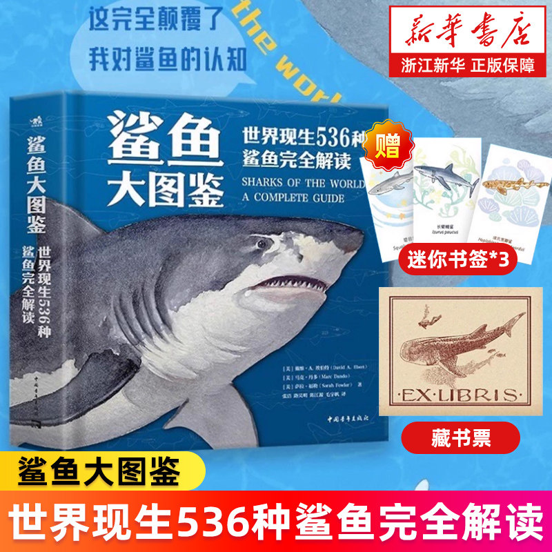 【新华书店旗舰店】鲨鱼大图鉴:世界现生536种鲨鱼完全解读 海洋动物科普物种进化史的多样性生物学 不一样的鲨鱼青少年科普图鉴