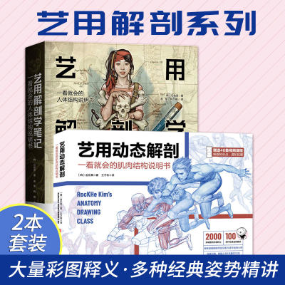 【内文赠46集视频课程】艺用动态解剖+艺用解剖学笔记 描绘画教学基础漫威插画师金乐熹韩国大触石政贤伯里曼 人体结构解剖绘画