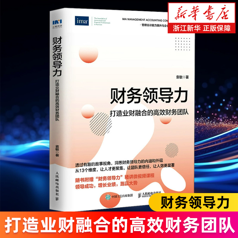 财务领导力:打造业财融合的高效财务团队 掌握领导能力高情商的管理能力 打动人心吸引人才成就组织 成为财务总监CFO图书