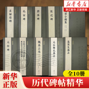 【任选】墨林集汇 历代碑帖精华 全10册 张迁碑 碧落碑 孔宙碑 玄秘塔碑 元公姬氏墓志