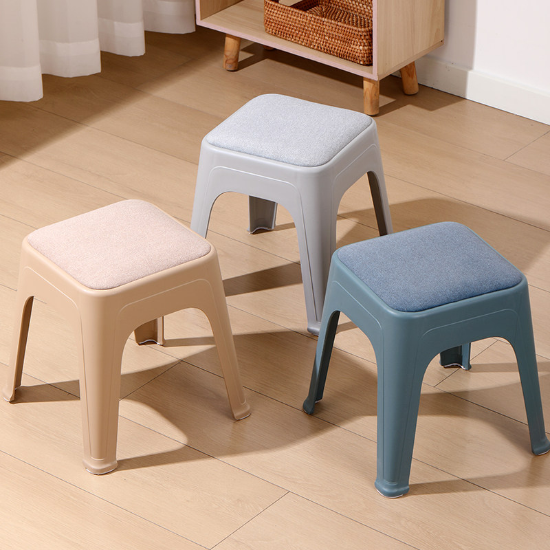 塑料凳子加厚家用软垫现代简约可叠放摞叠久坐舒服椅子高圆凳板凳,住宅家具,其它凳子,淘宝优惠券,粉丝福利购,淘宝优惠卷
