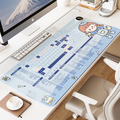 2025新款加热鼠标垫办公室电脑桌超大发热暖桌垫女生暖手电热垫子