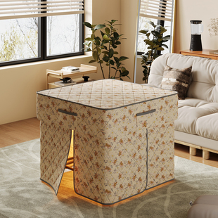 烤火桌子2025新款家用可折叠冬季多功能取暖简易餐桌茶几四方桌子