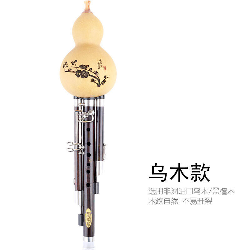 筚郎木七孔加键葫芦丝C降B调超九孔成人演奏云南乐器（铜岭明珠）