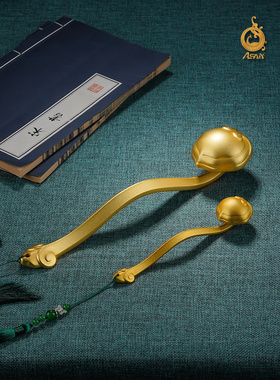 黄铜饰品如意拉手件铜工艺品学习桌中文饰品高考礼物送给妈妈