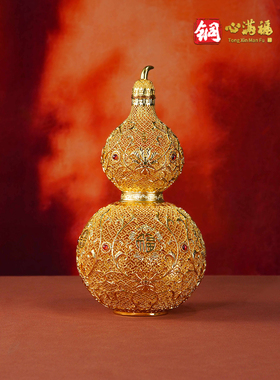 黄铜饰品，丝丝葫芦，铜工艺品，客厅入口装饰，家庭乔迁开幕礼物