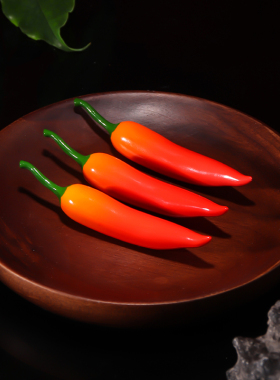 黄铜摆件《红红火火之辣椒筷子托》铜工艺品家居饰品客厅餐桌摆件