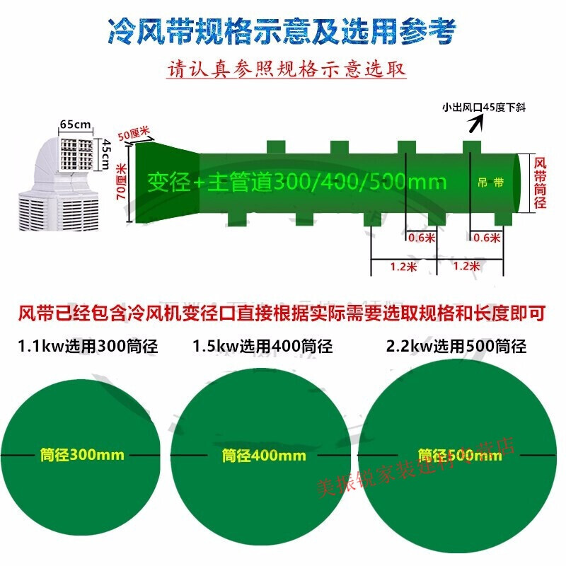 新品定制冷风机送风带冷风输送带定制加密出风口畜牧养殖送风带变 清洗/食品/商业设备 风口/风叶/风机配件 原图主图