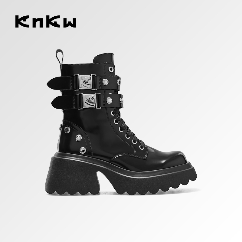 双K教主厚底马丁靴女甜酷短靴