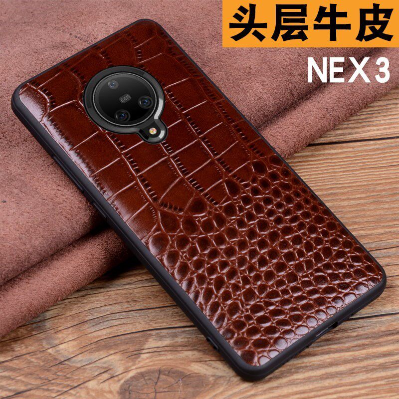 适用vivonex3手机壳真皮v1924a鳄鱼纹保护套5g超薄vivi防摔男商务