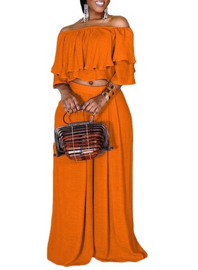 Plus size women's blouse pants suit fat female two-piece set