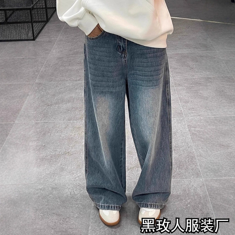 Unisex wide leg loose jeans男女同款美式阔腿宽松牛仔裤复古