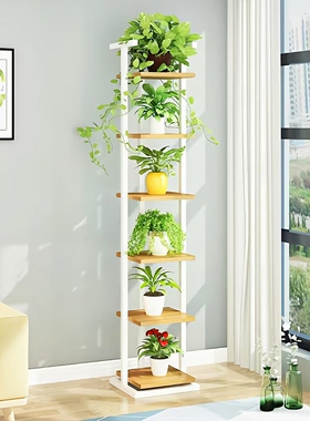 花架置物架室内阳台落地式花盆架客厅铁艺多肉绿萝立式多层方台架