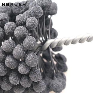 1200目汽缸研磨打磨缸体内孔抛光球碳化硅工业球刷油缸抛光球头刷
