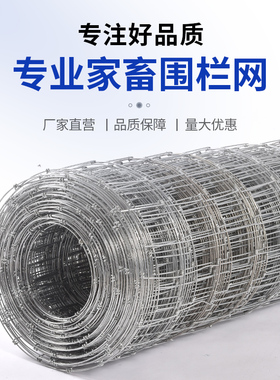 热浸镀锌铁丝网防锈围栏网拦牛羊圈地果园防护网圈山网养殖网牛栏