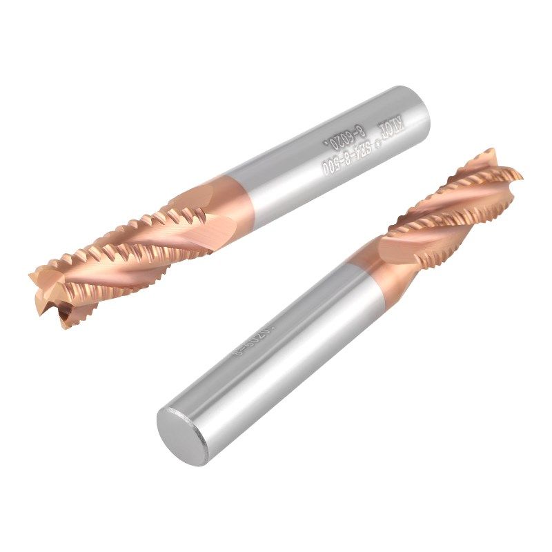 55度4刃硬质合金铣刀钨钢粗皮刀钢用波刃刀3刃铝用开粗刀加粗铣刀