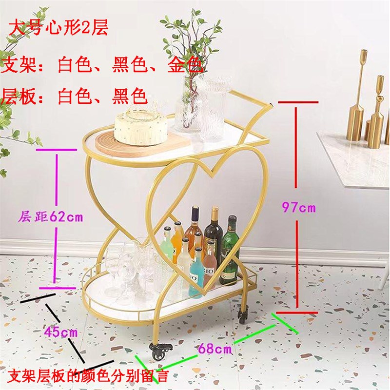 餐车活动服务车酒水车餐厅酒店带灯手推车茶水车KTV小吃点心蛋糕