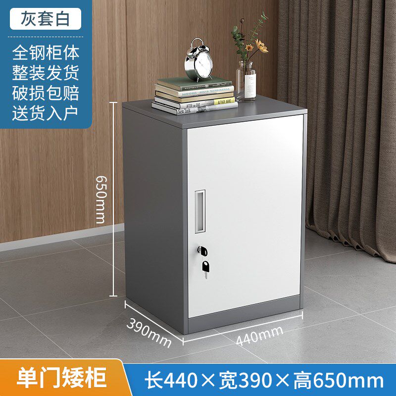 现代简约带锁铁皮文件柜 防潮防文件柜