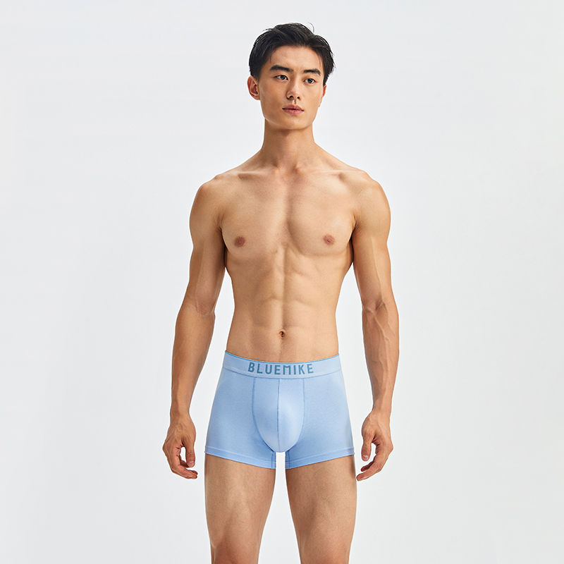 蓝内男士平角内裤95%棉透气夏季