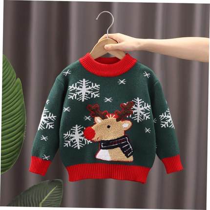 Childrens Pullover Sweater Winter Girl Christmas Knitwear衣