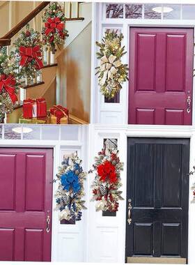 Christmas Wreath Christmas Front Door Window Stairs Wreaths1