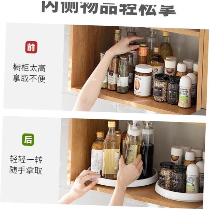 360Rotating Spice Rack Kitchen Condiment Bottle Storage tray