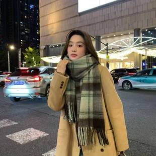 Scarf for New Color Korean Winter Thickened 2023 Solid Girls