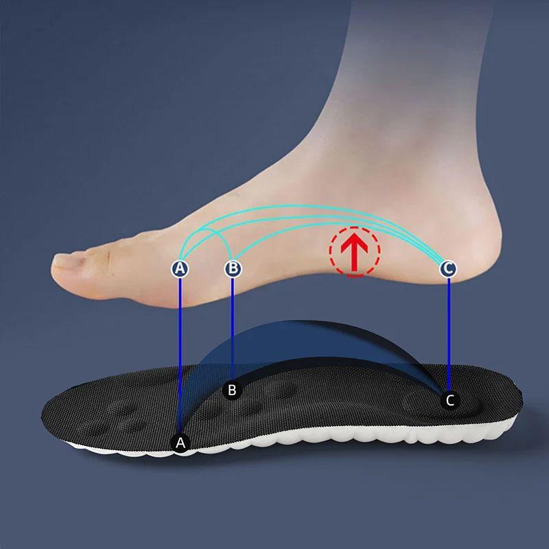 High Elasticity Latex Sport Insoles Soft Shoe Pads Arch Supp