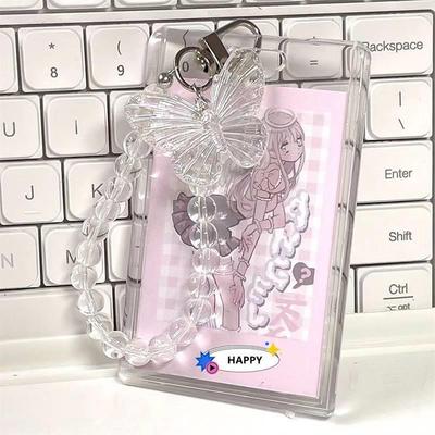 Cute Crystal Butterfly Photocard Holder Kpop 3 inch Photo Di