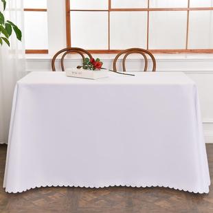 White tablecloth cloth art conference room long table