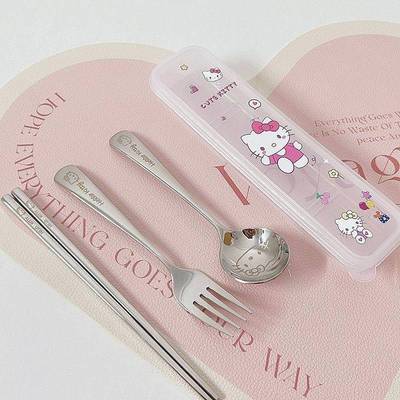 Kuromi cutlery tainle teel anrio fork choptick poon