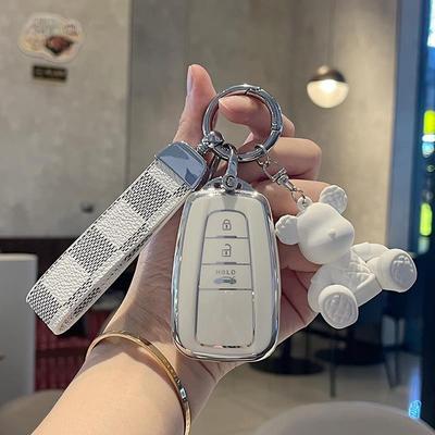 适用于丰田凯美瑞钥匙套亚洲龙卡罗拉雷凌荣放rav4包壳扣女款简约