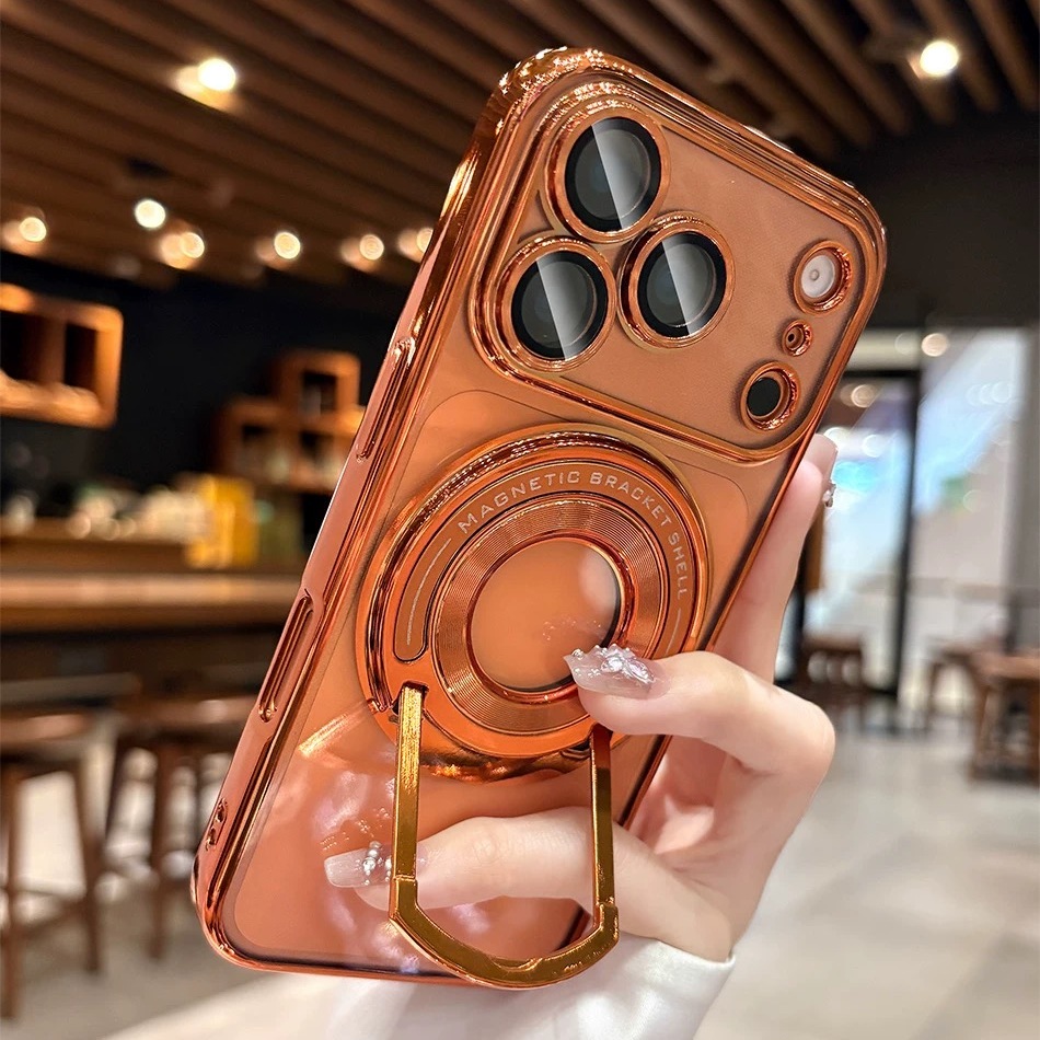 带镜头膜适用苹果17promax手机壳2025新款iPhone16pro全包防摔15抽拉磁吸支架14透明硅胶13高级感男女12轻奢