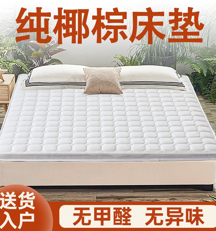 纯椰棕床垫天然环保棕榈垫偏硬护脊榻榻米薄款垫子家用卧室硬棕垫