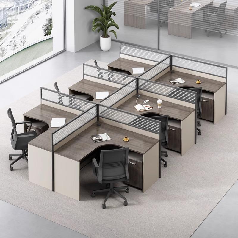 职员办公桌椅组合简约现代办公桌办公室桌子6人隔断员工屏风卡座