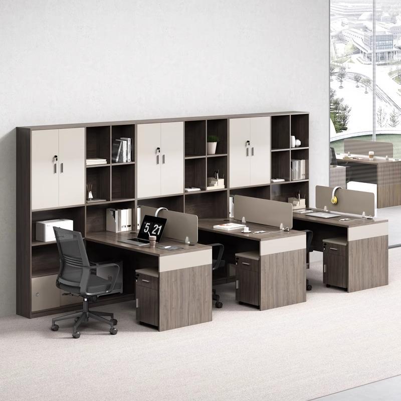 办公桌椅组合简约现代职员工位4四人位6桌子屏风隔断桌职员办公桌