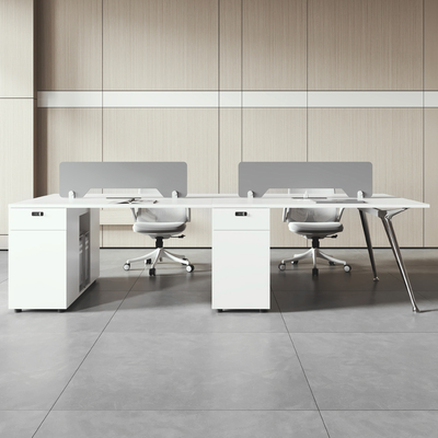 现代简约员工位2人位带插座