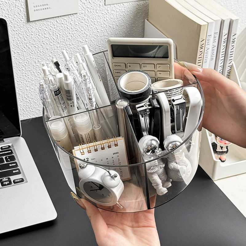 360度旋转笔筒多功能大容量笔桶