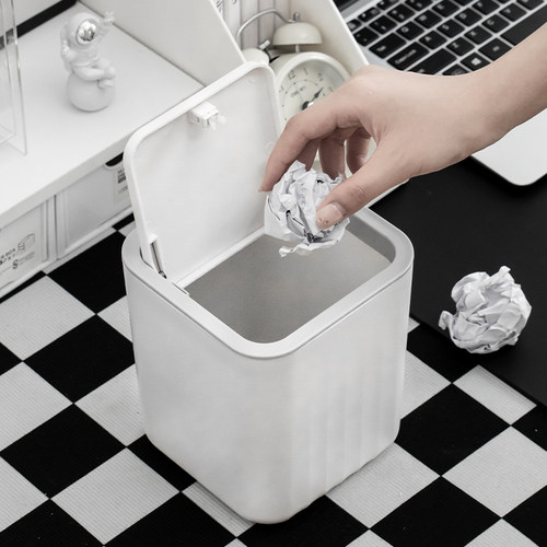 桌面垃圾桶小号迷你带盖废纸篓