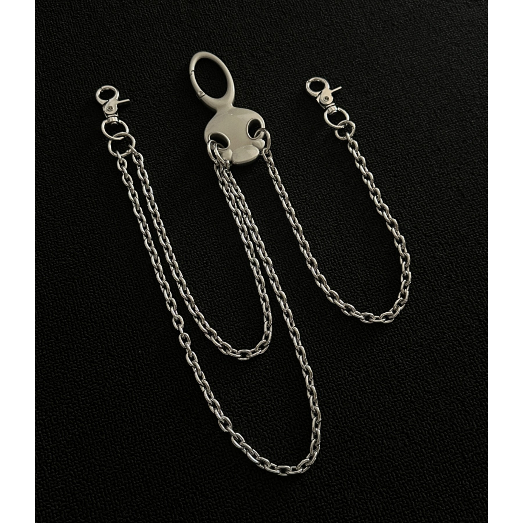 新概念外星人金属裤链原创小众穿搭配饰腰间挂链cleanfit包包挂件