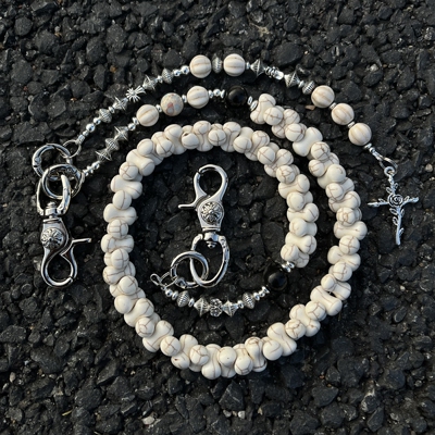 ironworks白松石骨头裤链