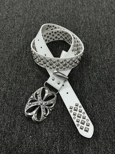 ironworks设计感金属铆钉cross银花腰带秀场穿搭单品朋克中古皮带