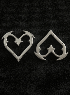 「天使爱心扣」金属便携钥匙收纳扣设计款穿搭配饰高级感包包挂件