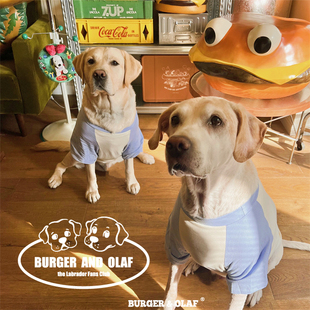 BAO0062 BURGER AND OLAF 拉布拉多俱乐部 中型大型犬用纯棉T恤