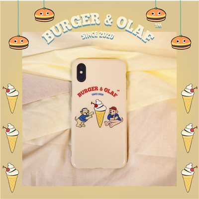 BAO0019 BURGER OLAF 小狗吃冰淇淋 iPhone 14 Pro Max 手机壳