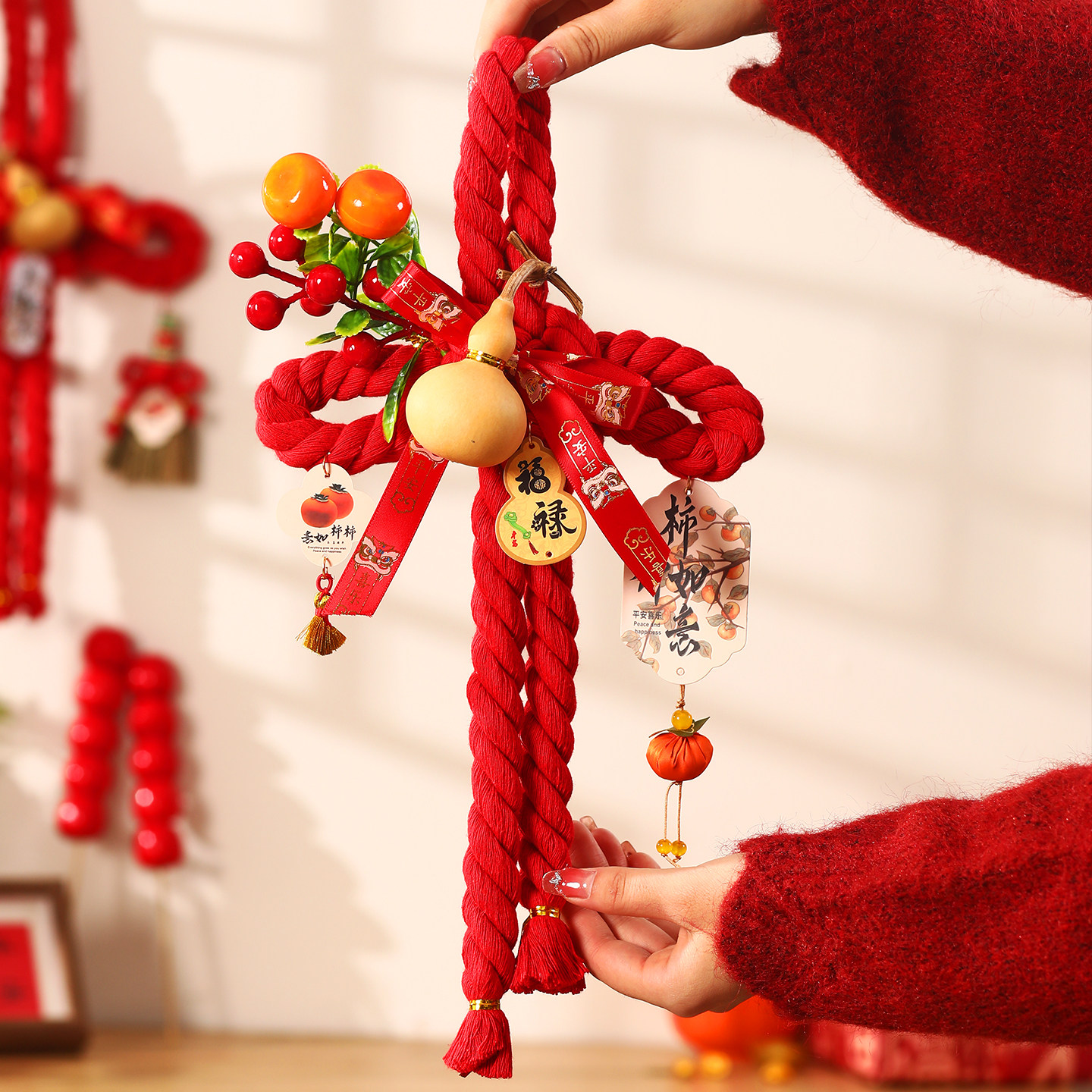 乔迁之喜装饰新居布置入户门把手挂件福字万字结搬家入宅仪式用品,节庆用品/礼品,挂饰/生肖挂饰,淘宝优惠券,粉丝福利购,淘宝优惠卷