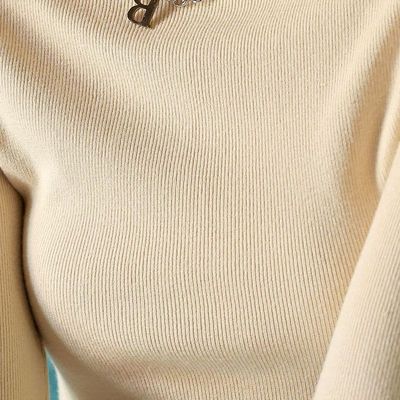 2022堆堆领针织内搭打底衫女春秋冬季百搭半高领长袖修身洋气上衣